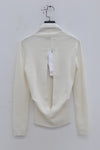 SWAYING/KNIT hollow back turtleneck pullover SW23AW1T19 white
